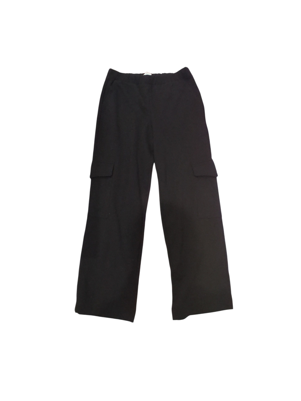 Free Assembly Black Wide-Leg Cargo Joggers with Flap Pockets